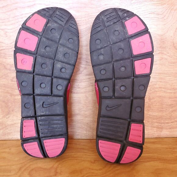 Nike Comfort Footbed Flip Flops Womens 7 Hot Pink Black Thong Sandals Athletic - Picture 3 of 9